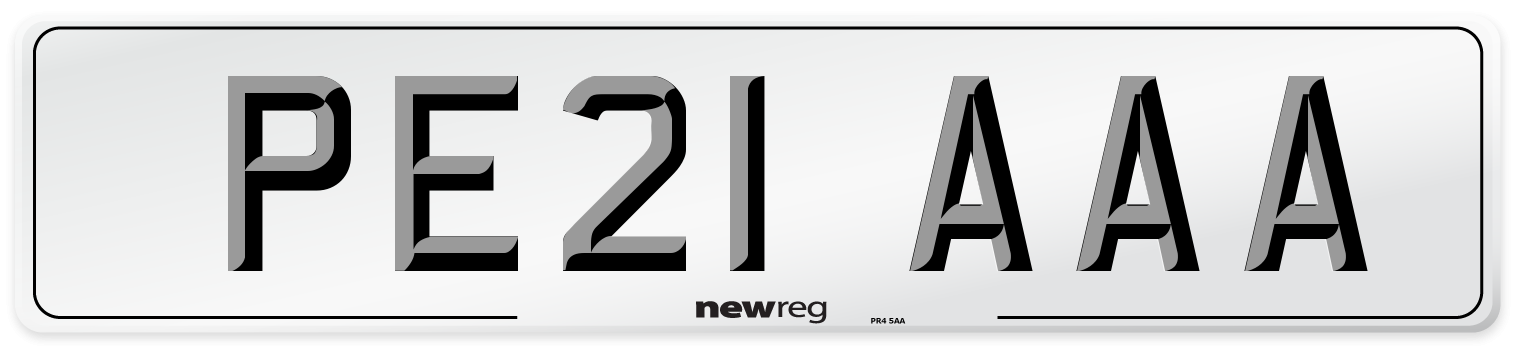 PE21 AAA Number Plate from New Reg